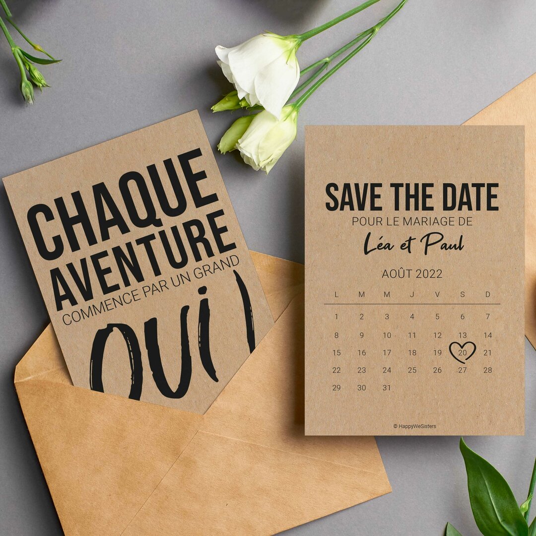 Save The date mariage - happywesisters
