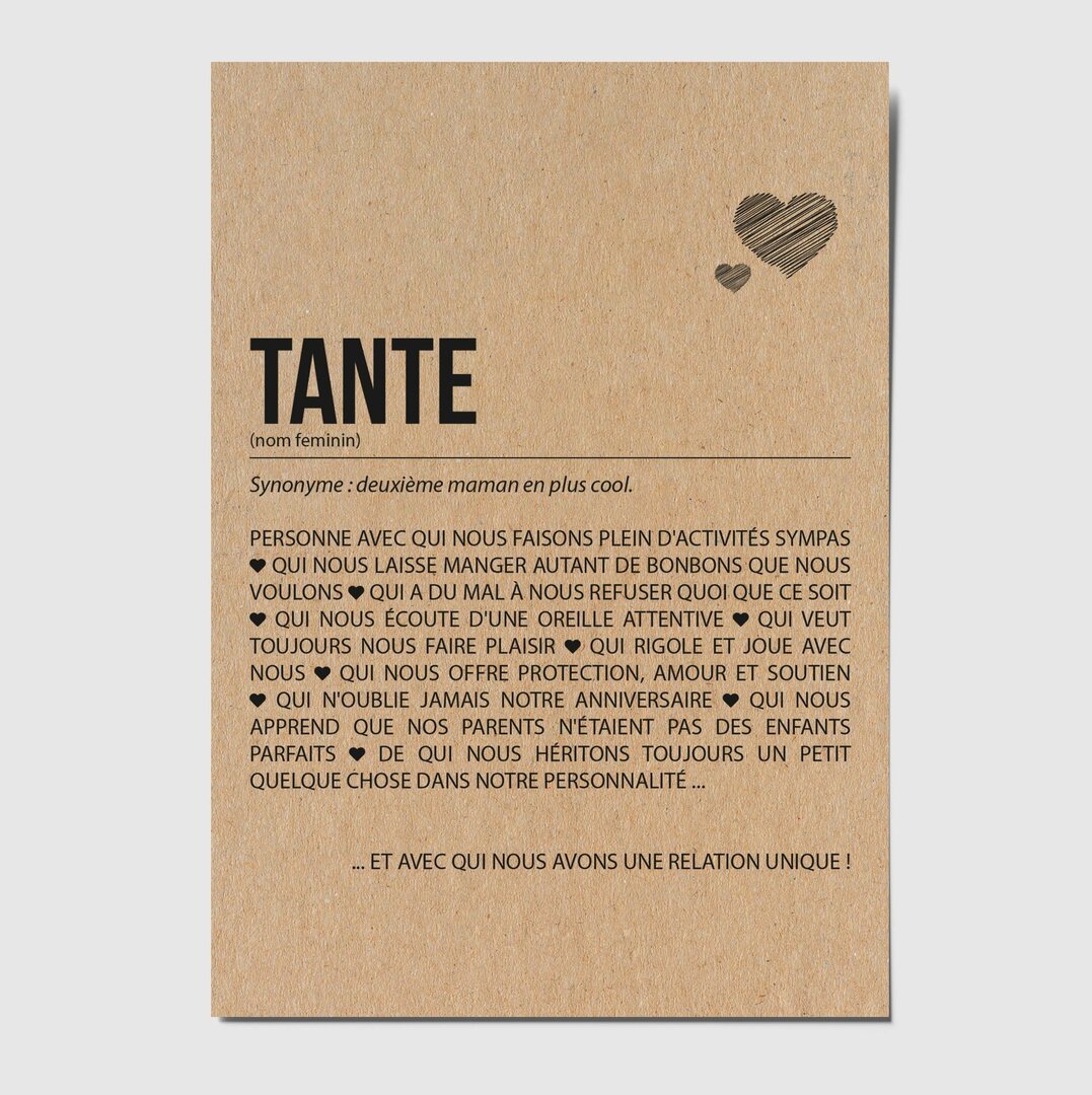 Carte D finition Tante Personnalisable CARTES PAR OCCASION FAMILLE Carte d finition tante personnalisable cartes par occasion famille