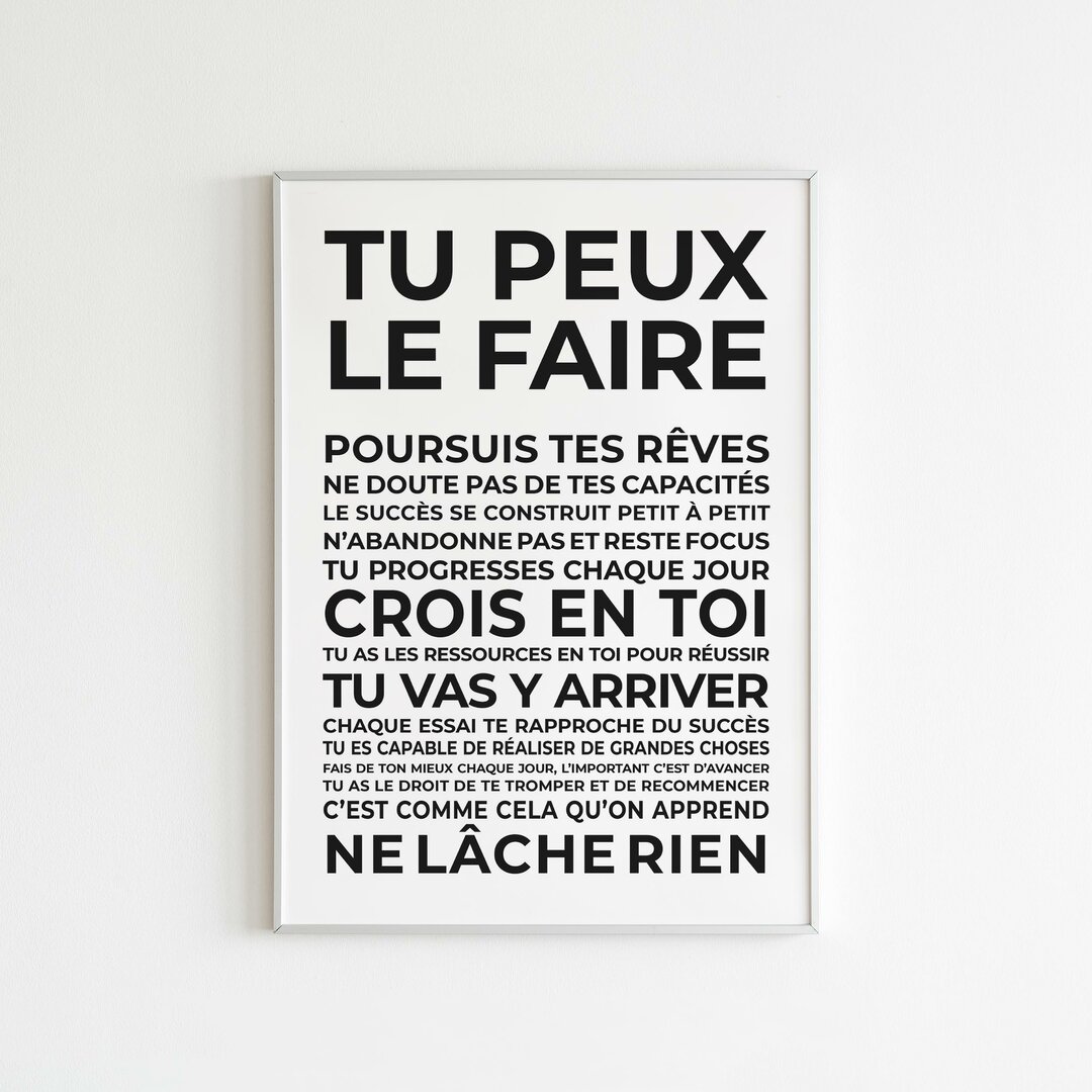 Affiche De Motivation Tu Peux Le Faire Happywesisters Affiche De Motivation Tu Peux Le Faire Happywesisters
