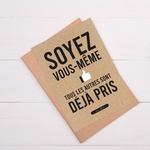 CARTE-SOYEZ-VOUS-MEME-ENVELOPPE-KRAFT