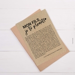 CARTE-MON-FILS-ENVELOPPE-KRAFT