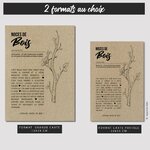 GABARIT 2 CARTES - NOCES BOIS