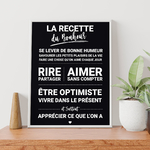 AFFICHE-RECETTE-BONHEUR-CADRE-ETAGERE