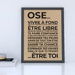 AFFICHE-OSE-FOND-KRAFT-CADRE-)NOIR