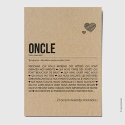 Carte Annonce Tonton En Bois - Panda Gravé - Cadeau Grossesse Original Pour Futur Oncle