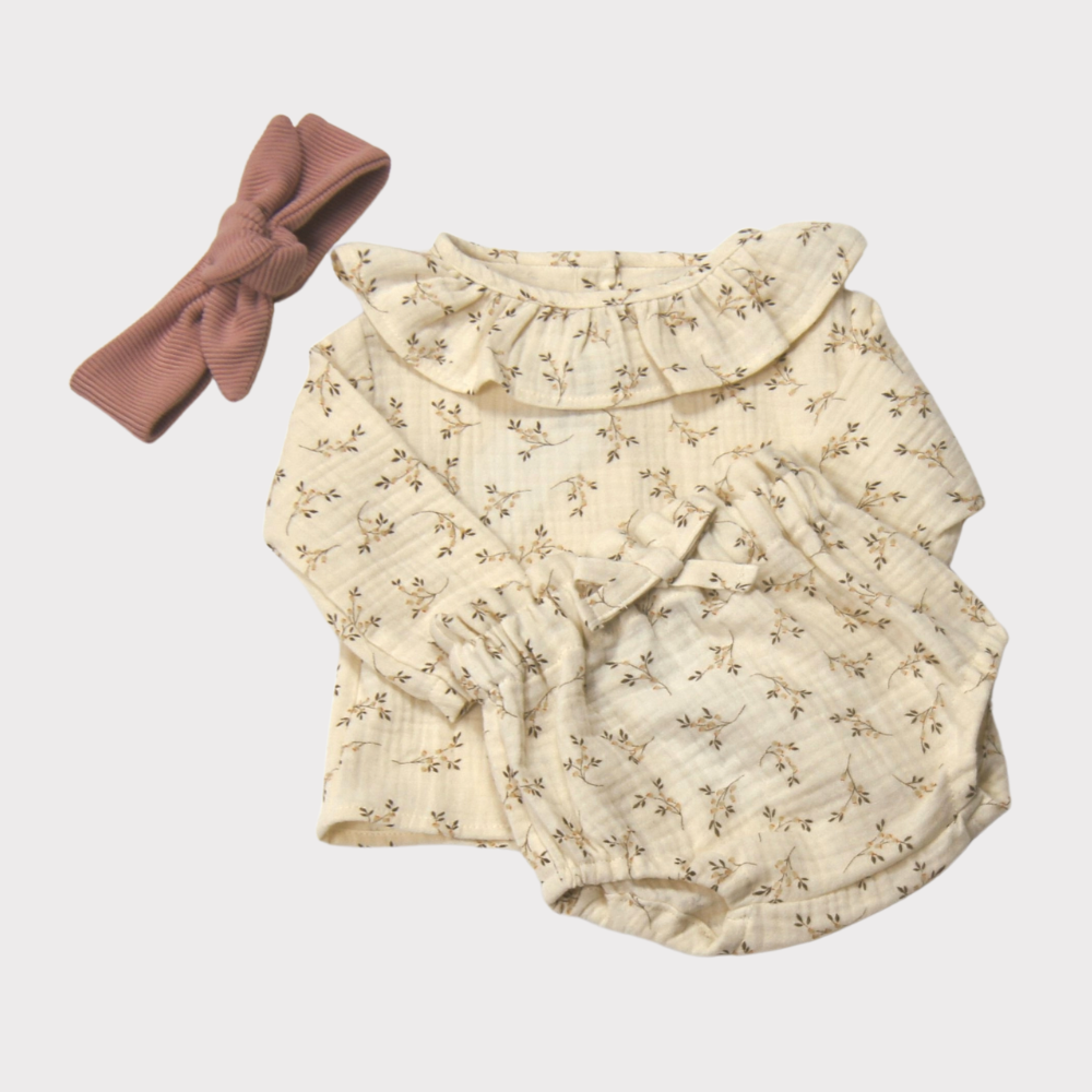 ensemble bloomer blouse beige made in france pour bebe