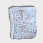 couverture chaude fleuris et blanche pour bebe petite citrouille