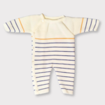 manufacture de layette combinaison pour bebe mariniere ecrue marine curry