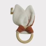 Minus et bouche cousue anneau de dentition rouge terracotta made in france