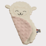 Atelier Bombus doudou sensoriel mouton rose oeko tex fait main en france