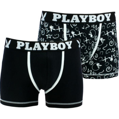 boxer-playboy-40h041-noirblanc-imprime-craie