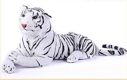 peluche tigre blanc