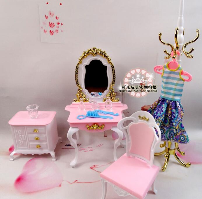 Pour-barbie-meubles-accessoires-barbie-maquillage-placard-miroir-coiffeuse-maison-barbie-maison-de-r-ve-princesse