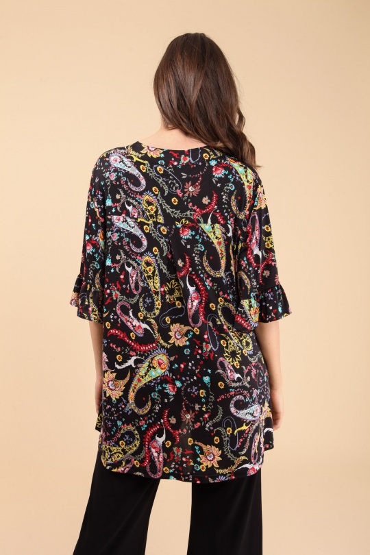 haut grande taille femme 2W PARIS h3463 noir 4660