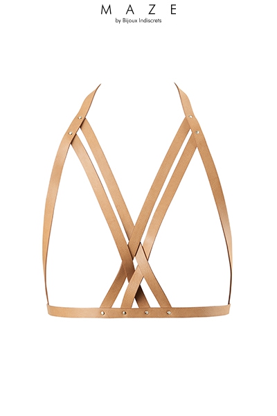 soutien gorge effet harnais marron maze Bijoux indiscrets