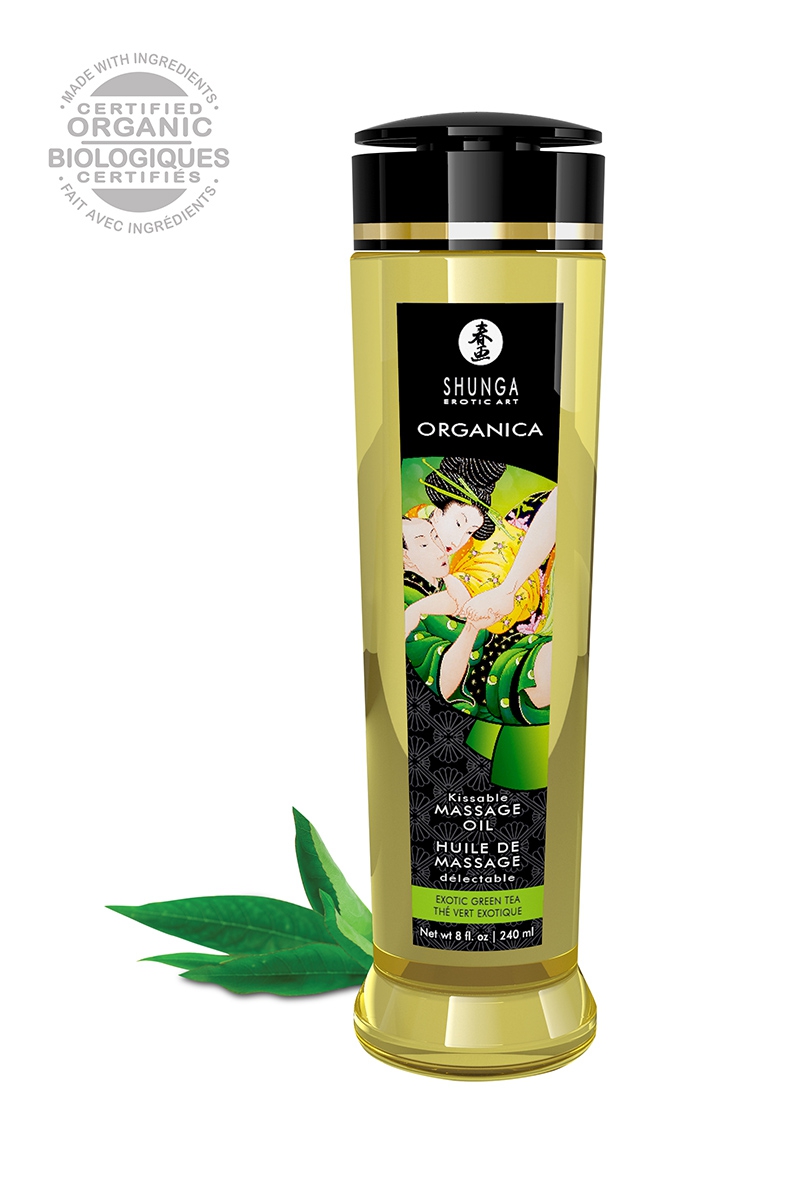 massage huile intime bio thé vert exotique Shunga