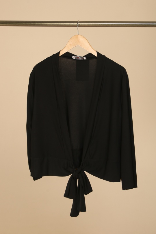 cardigan court noir a nouer grande taille marque 2w paris c1360