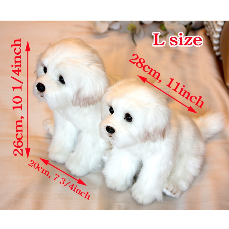 Bichon en peluche divers tailles