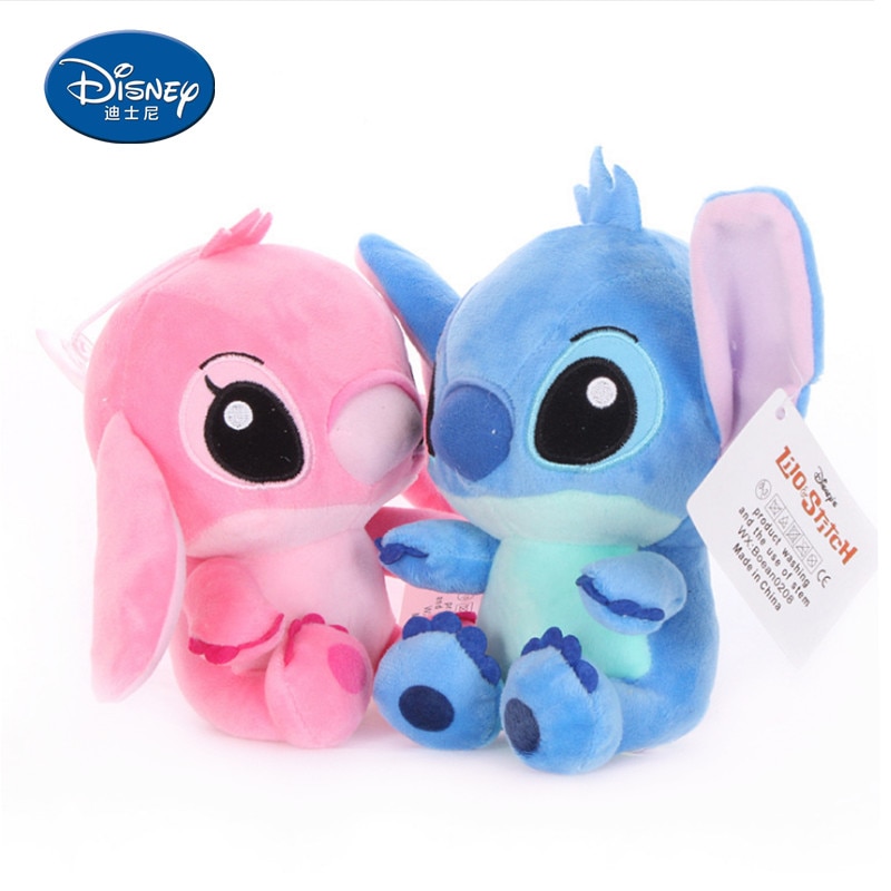 peluche stitch mignon rose ou bleu 20 cm