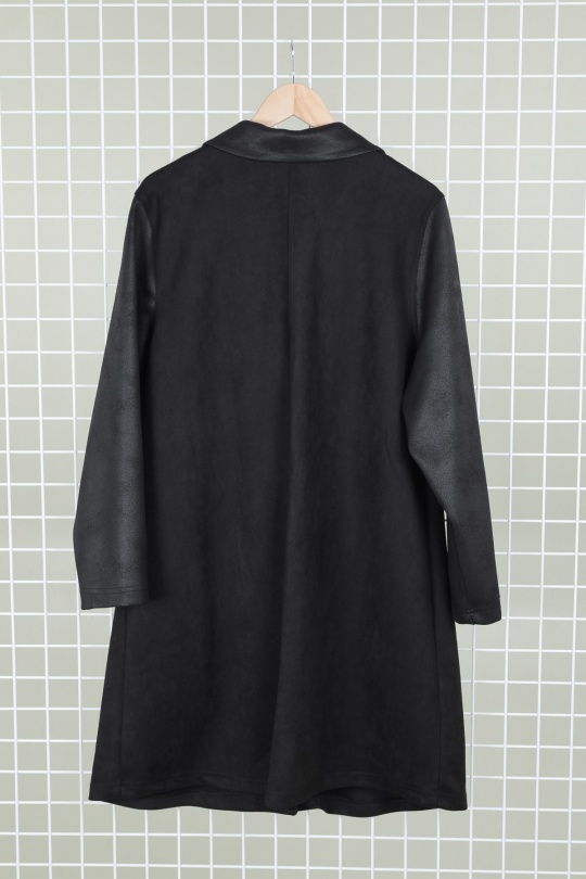 veste longue grande taille femme 46 au 60 marque 2w paris v1458 noir