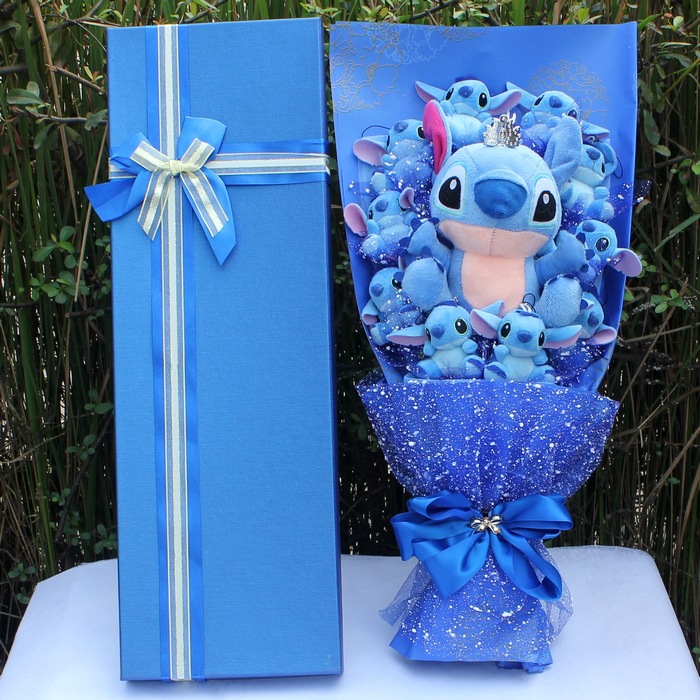 bouquet de stitch rose ou bleu