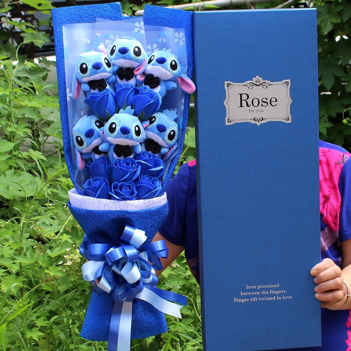 bouquet stitch bleu ou rose