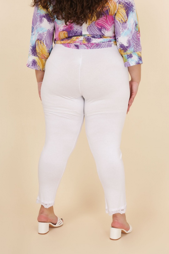 legging blanc grande taille