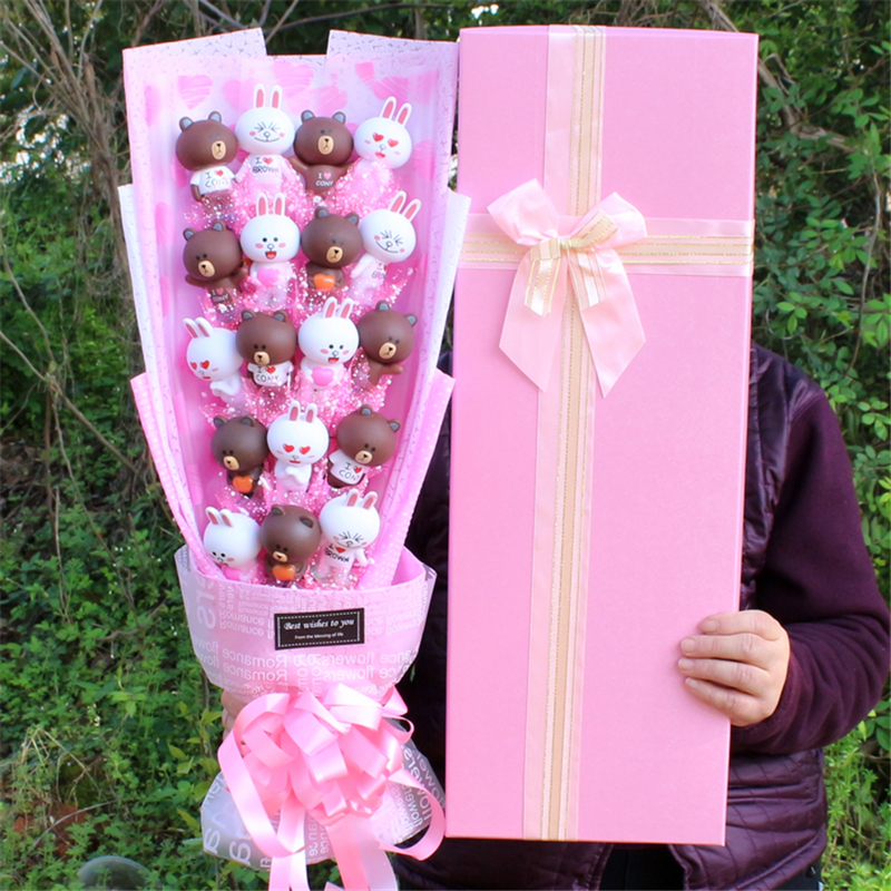 Hello kitty bouquet rose ou mauve