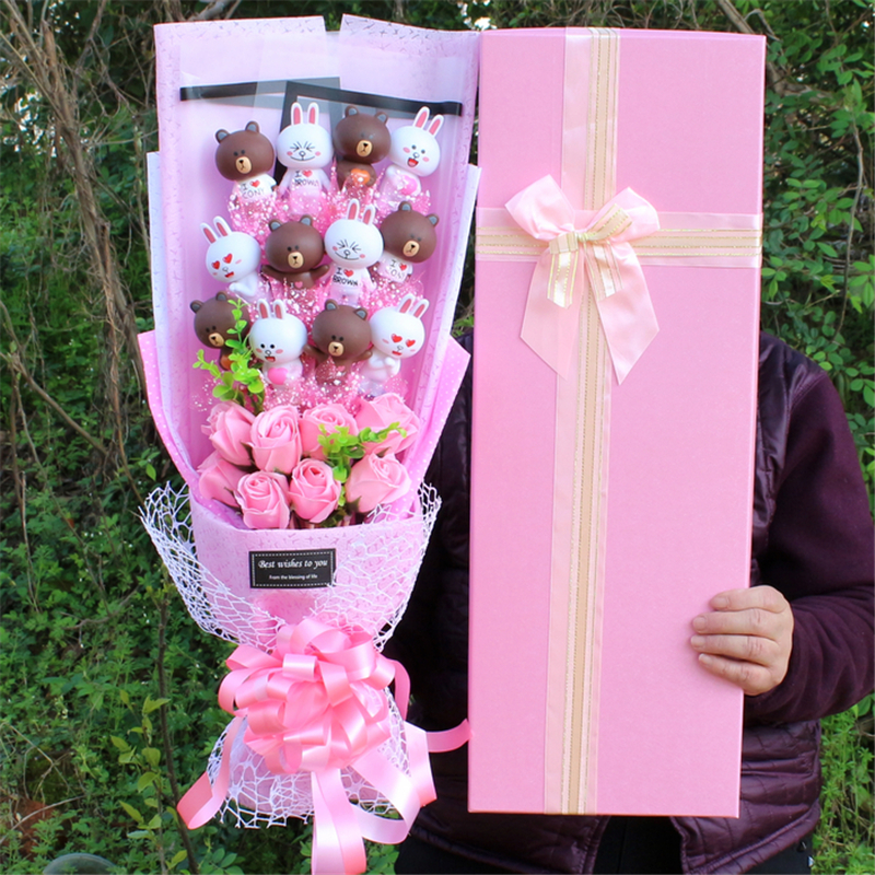 Hello kitty bouquet rose ou mauve