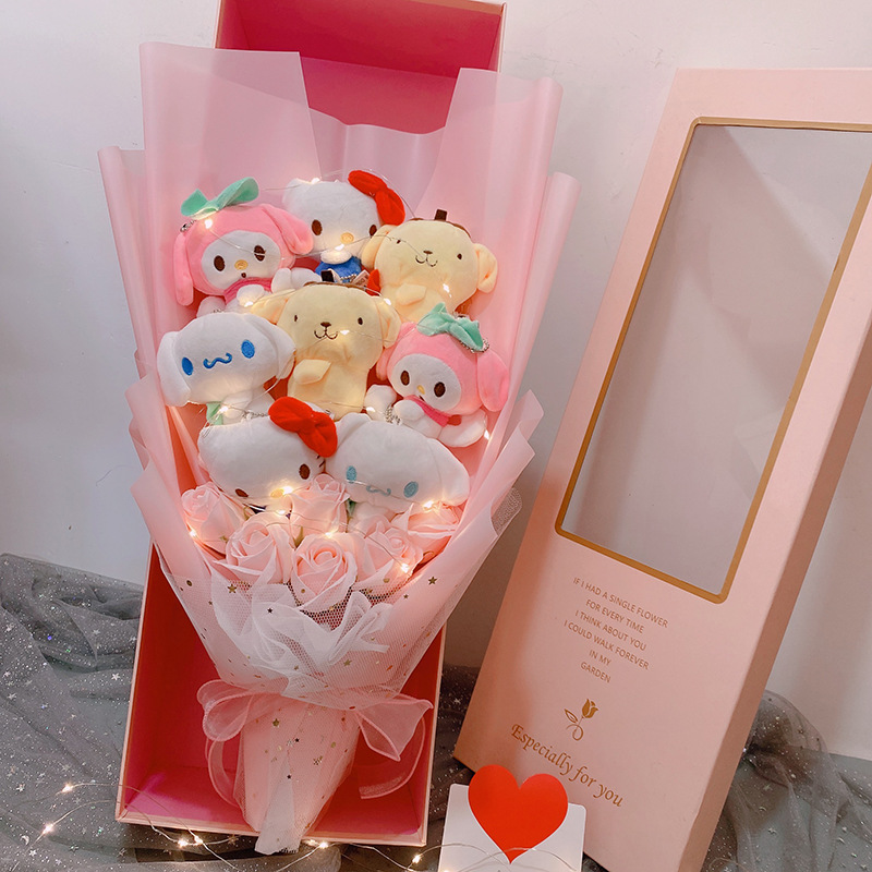 Hello kitty bouquet rose ou mauve