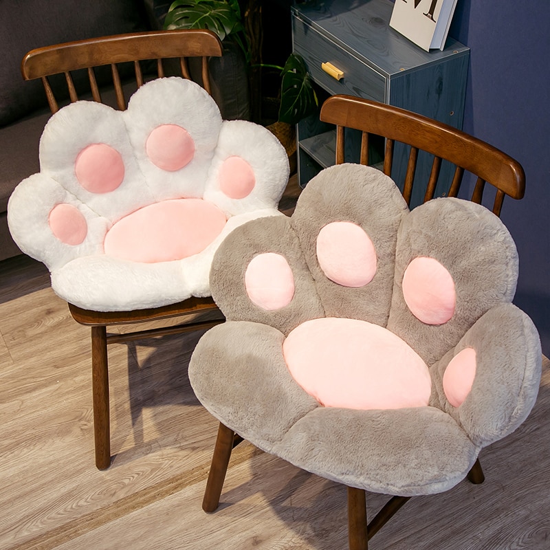 coussin en forme de patte de chat 70 ou 80 cm