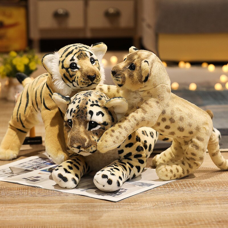 peluche leopard et tigre 39 à 58 cm