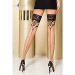 Bas fantaisie autofixant beige ST109 Passion lingerie