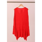 tunique rouge femme grande taille 46 au 60 marque 2w paris d3740