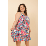 robe été grande taille bleu 46 au 60 marque 2w paris r1522b
