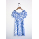 marque mini mignon robe fille longue bleu 4 au 14 ans