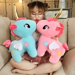 licorne rose peluche bleu ou rose 10 cm