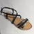 sandale noir doré plate femme Bobo lc87