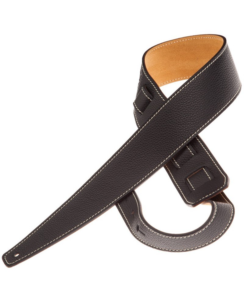 guitar-strap-black-genuine-leather-6-cm-holes-hs-colors-5
