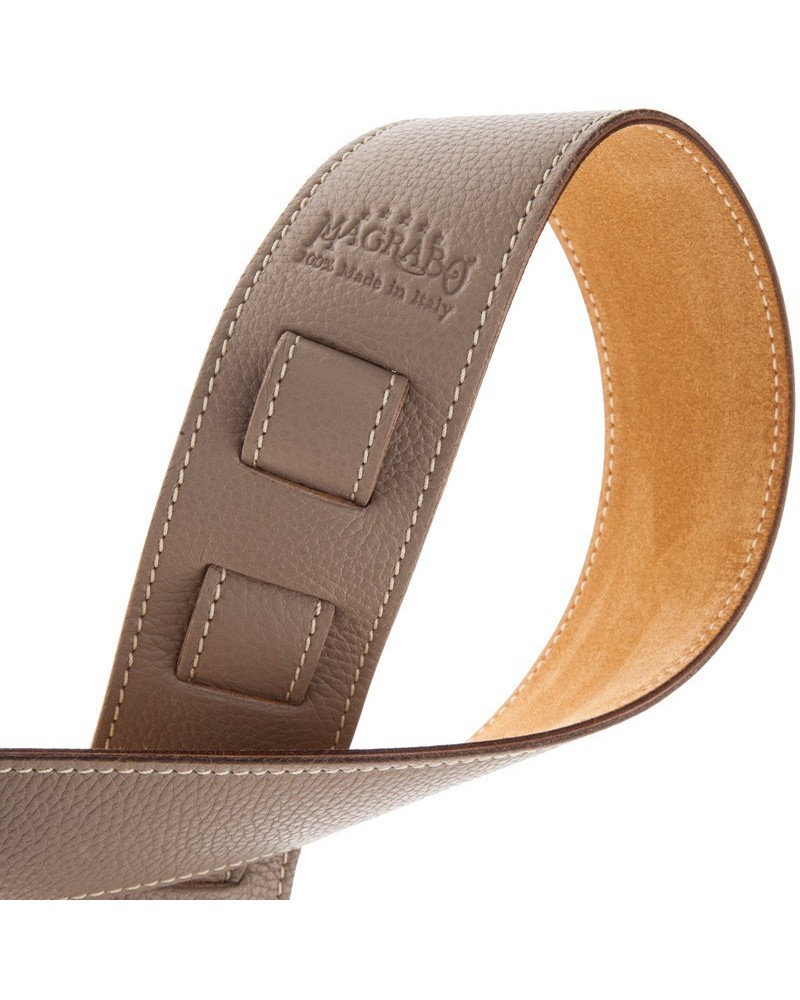 guitar-strap-kaki-genuine-leather-6-cm-holes-hs-colors-3