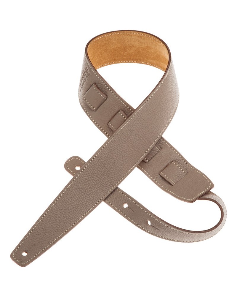 guitar-strap-kaki-genuine-leather-6-cm-holes-hs-colors
