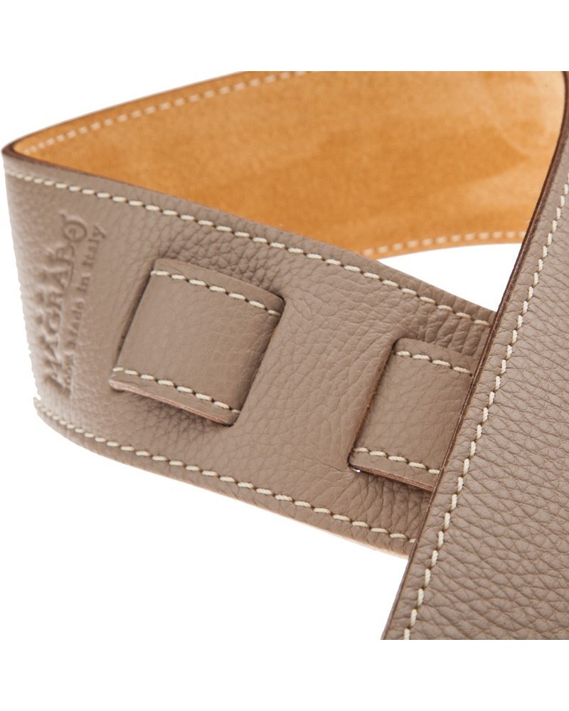 guitar-strap-kaki-genuine-leather-6-cm-holes-hs-colors-5