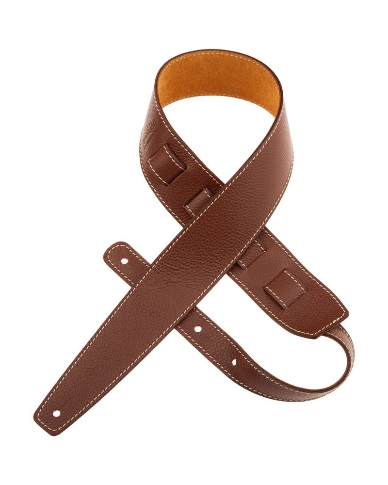 guitar-strap-brown-genuine-leather-6-cm-holes-hs-colors