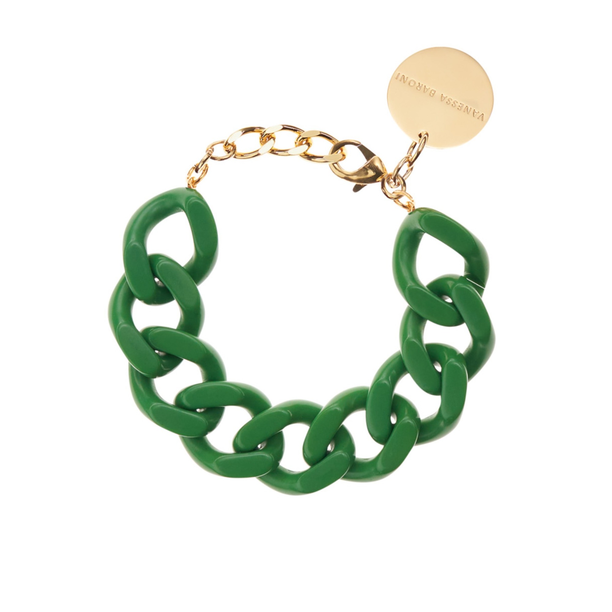 VB2011 Flat Chain Bracelet - green