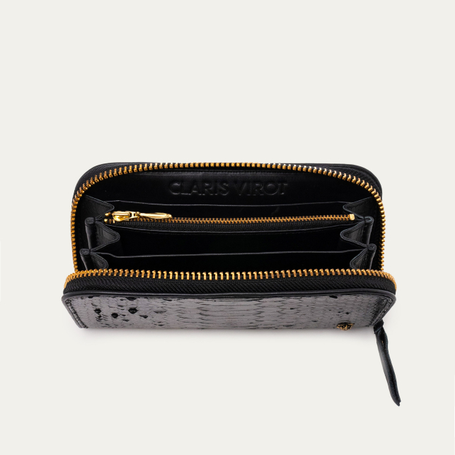 PORTEFEUILLE_CLARIS_VIROT_PYTHON_NOIR_OR_1