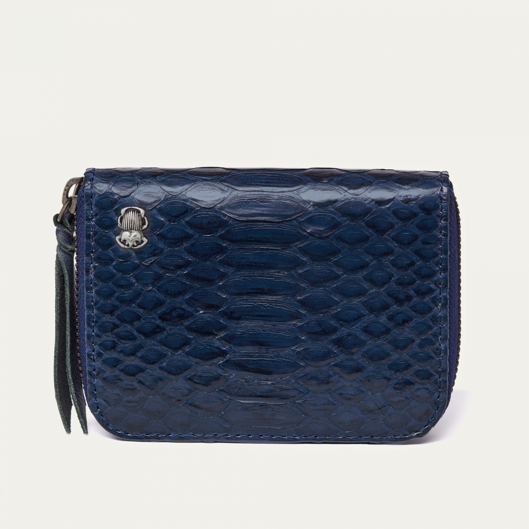 PORTEFEUILLE_CLARIS_VIROT_PYTHON_MINI_BOB_NAVY_ARGENT