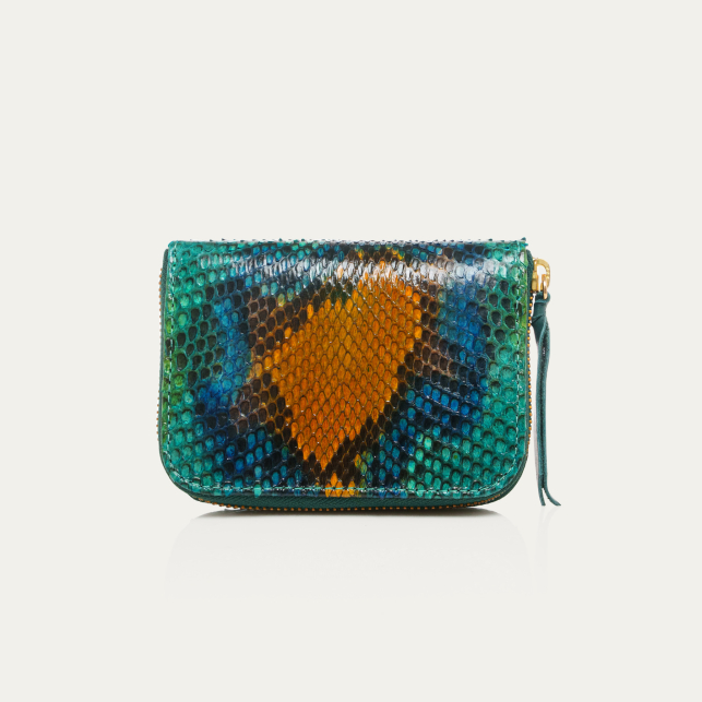 PORTEFEUILLES_CLARIS_VIROT_PYTHON_MINI_BOB_LOTUS_BLEU_2
