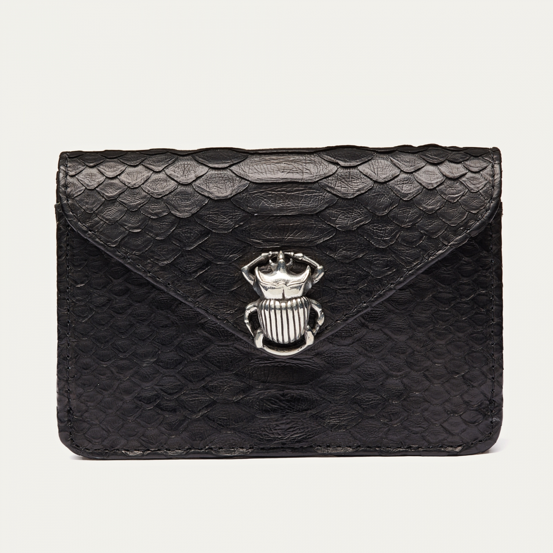PORTEFEUILLES_CLARIS_VIROT_PYTHON_ALEX_NOIR_ARGENT