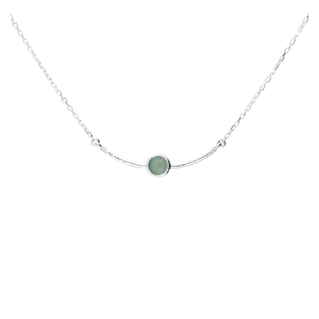 Collier pierre verte