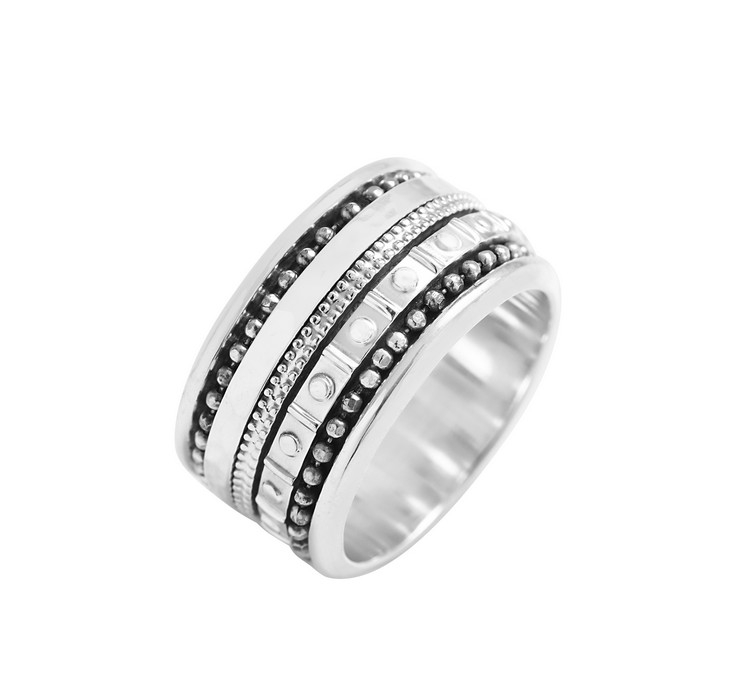 Bague argent femme plusieurs anneaux sale